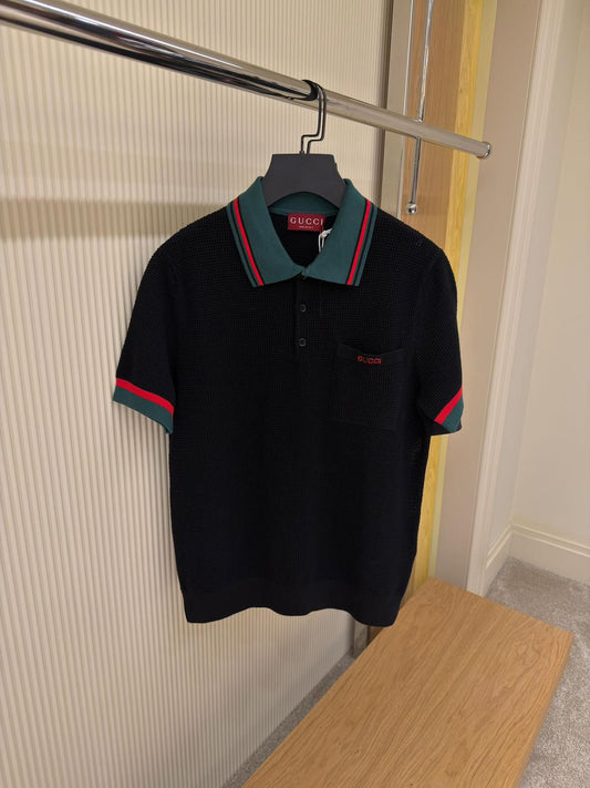 Gucci waffle-knit Cotton Polo Shirt
