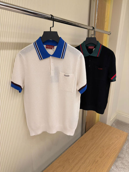 Gucci waffle-knit Cotton Polo Shirt