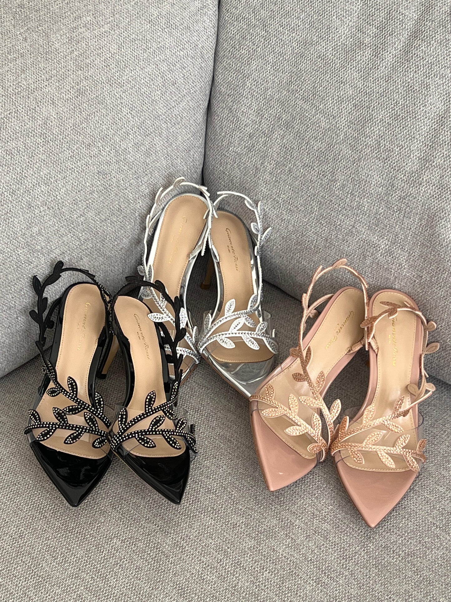 Gianvito Rossi  Pointed Leaf Strap Sandals