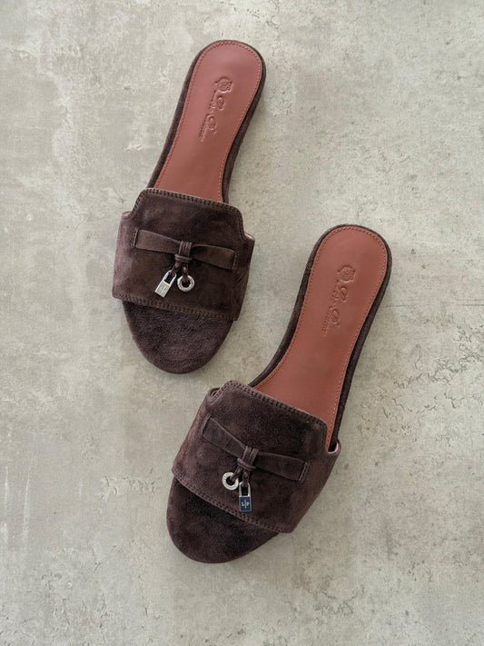 Buy Loro Piana brown Summer Charms Flats