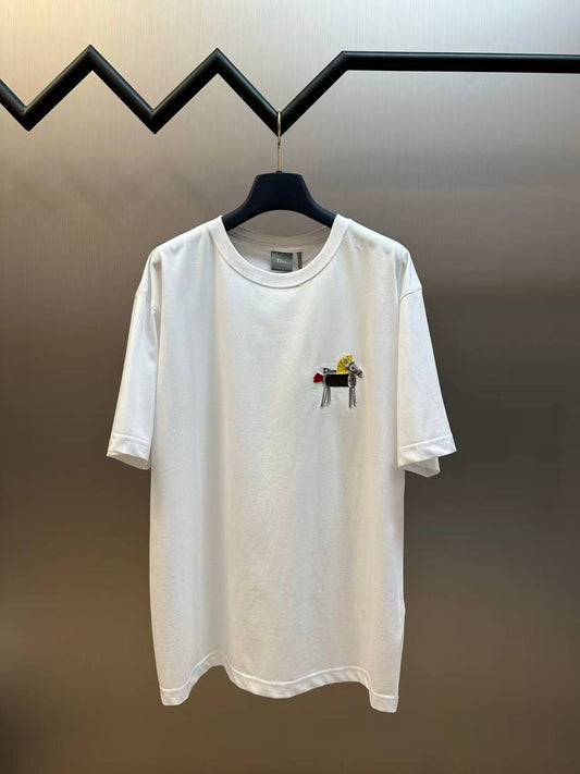 Dior T-Shirt with Horse Embroidery