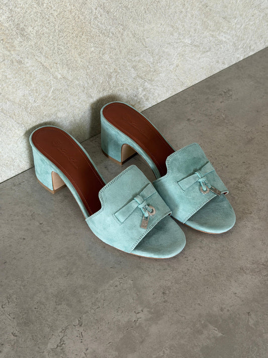 Loro Piana Summer Charms 55 Mule Sandals in Suede Goatskin