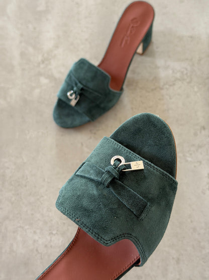 Loro Piana Summer Charms 55 Mule Sandals in Suede Goatskin