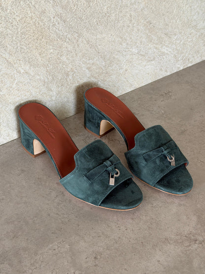 Loro Piana Summer Charms 55 Mule Sandals in Suede Goatskin