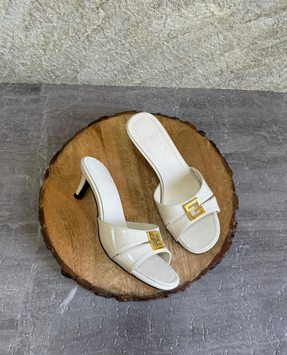 FENDI FFold 55mm logo-plaque Leather Sandals