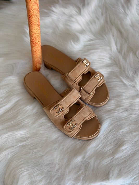 Chanel Mules - Suede kidskin.