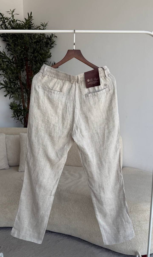 Loro Piana Cotton & Linen Tapered Trousers