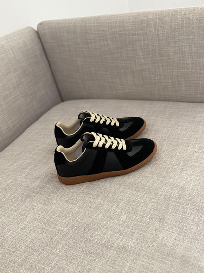 Maison Margiela  Follow Replica Wedge Sneakers in Suede & Leather
