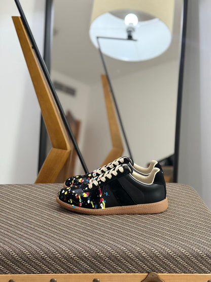 Maison Margiela  Follow Replica Wedge Sneakers in Suede & Leather