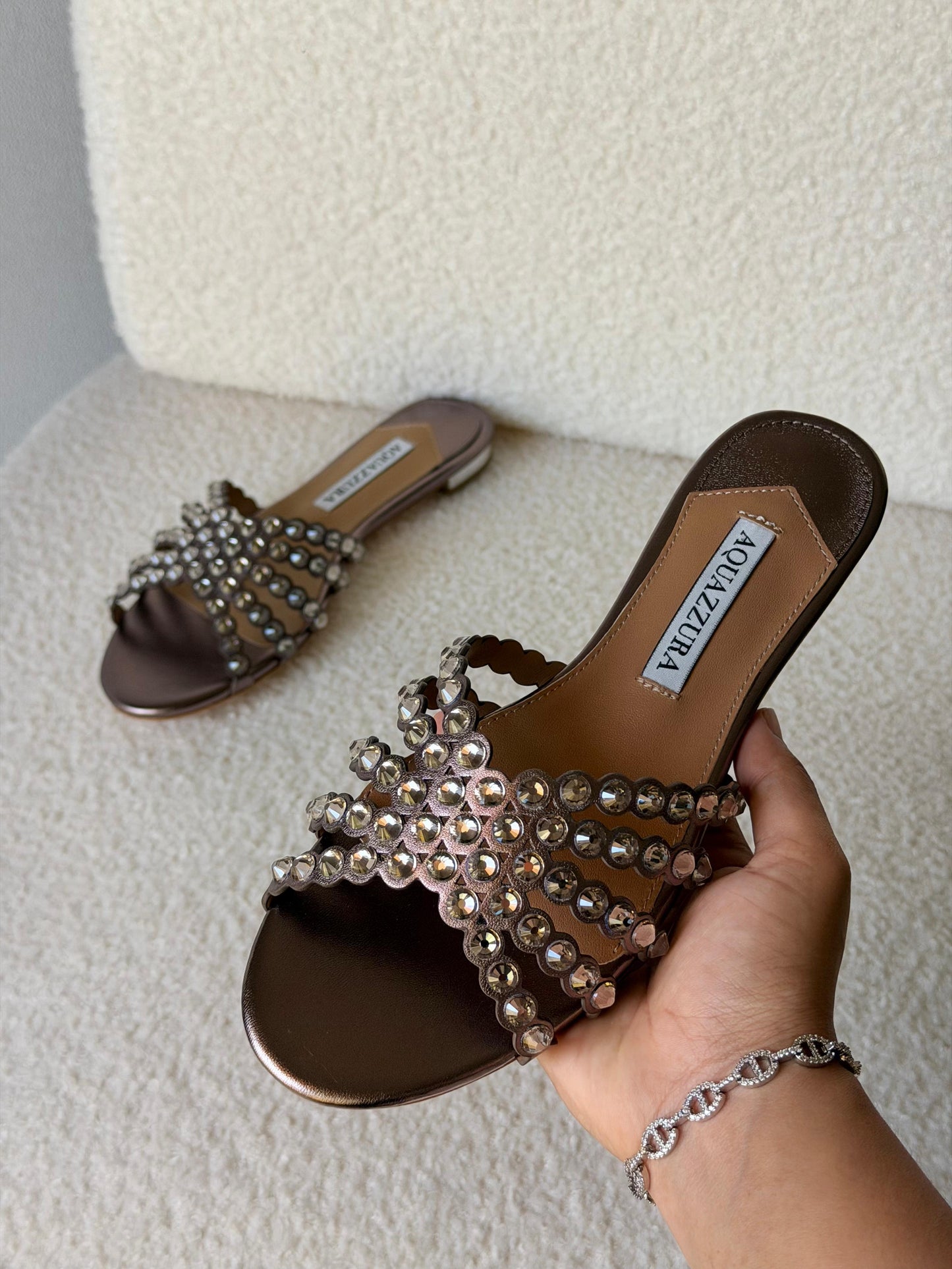 Aquazzura Tequila Crystal Sandals