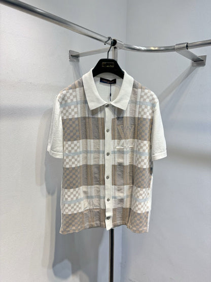 LV Graphic Jacquard Short-Sleeved Shirt