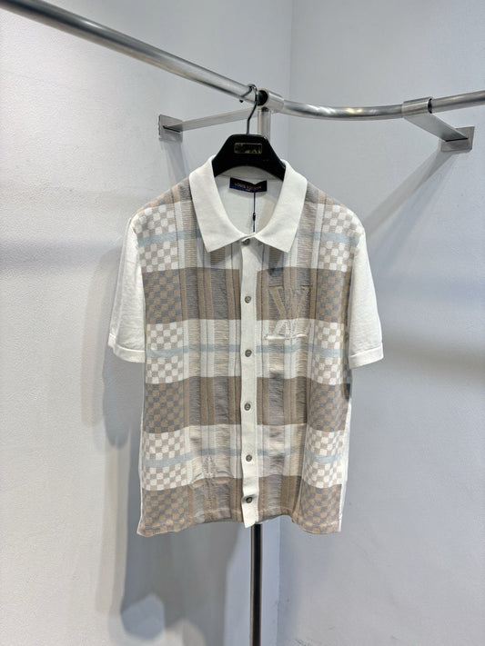 LV Graphic Jacquard Short-Sleeved Shirt
