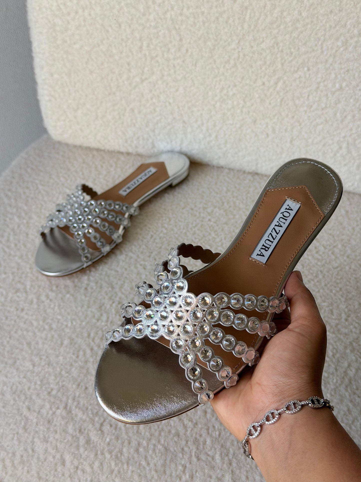 Aquazzura Tequila Crystal Sandals