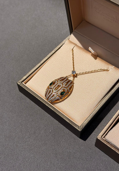 Bvlgari Serpent  Set Necklace & Earings Swarovski Stones