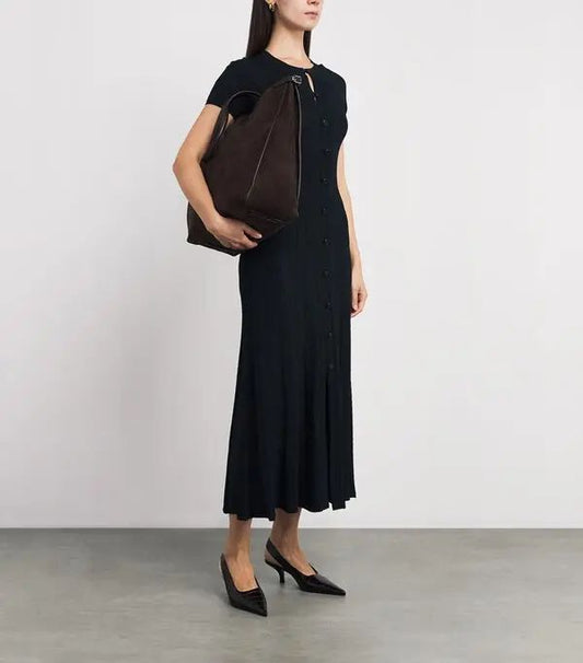 Sandro Paris black Knit Maxi Dress