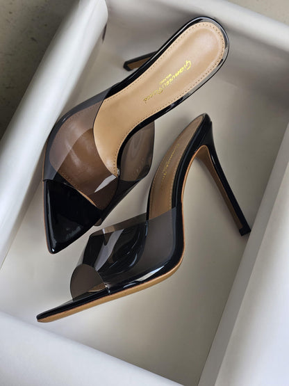 Gianvito Rossi Black Elle 105 Mule