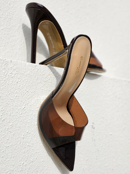 Gianvito Rossi Black Elle 105 Mule