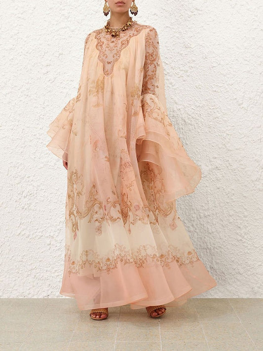 Zimmermann Pink Hypnotic Maxi Dress in Silk