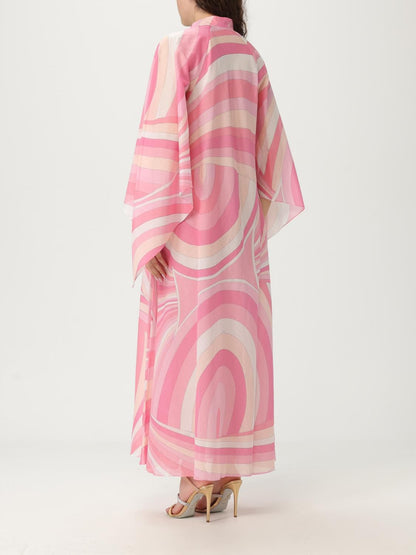 pPucci Pink Iride-print Kaftan in Cotton-