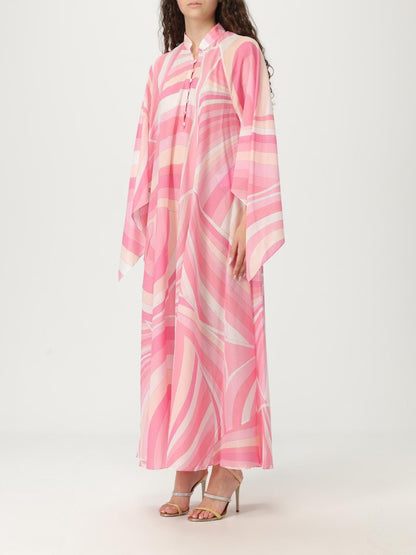 pPucci Pink Iride-print Kaftan in Cotton-