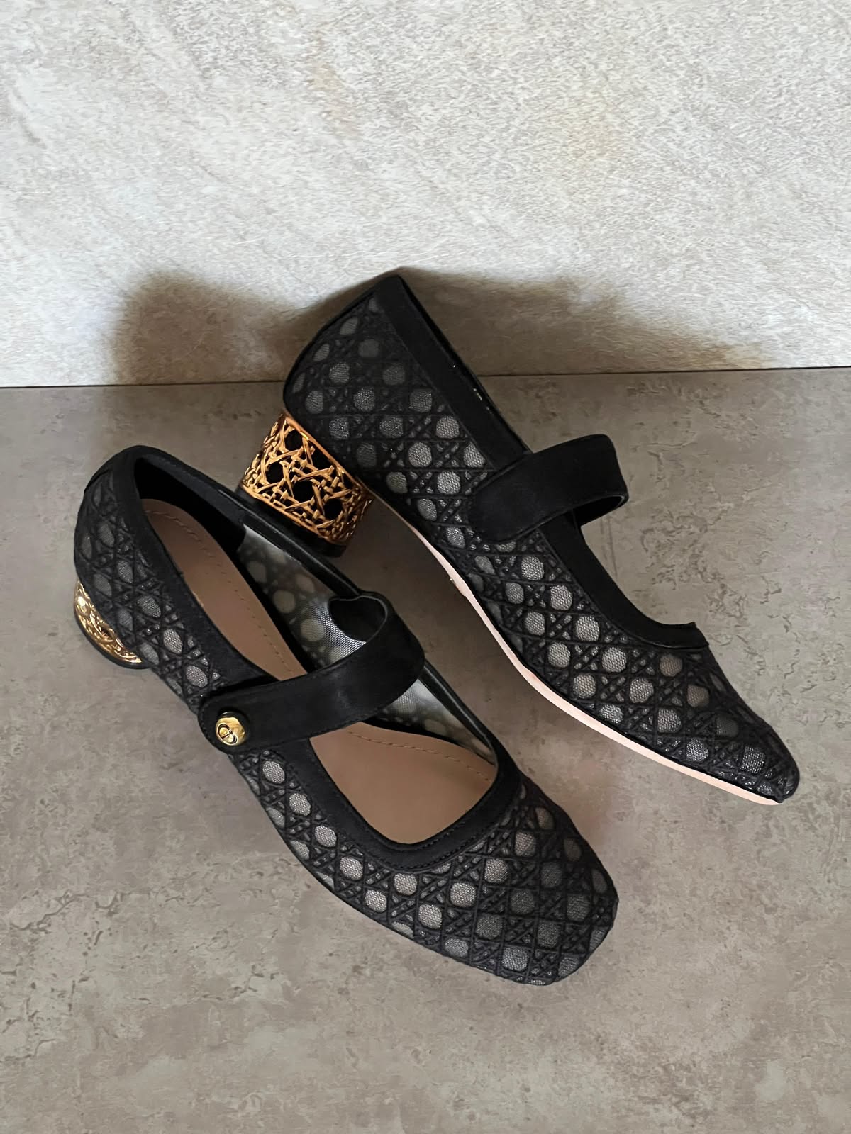 Dior Low heel mesh fabric ballerinas