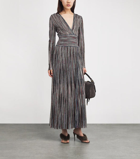 Missoni Multi Lurex Embellished Stripe Maxi Dress