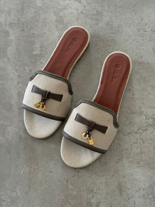 Loro Piana Brown Summer Charms Sandals