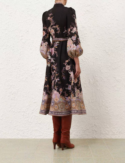 ZIMMERMANN floral-print button-up Midi Dress