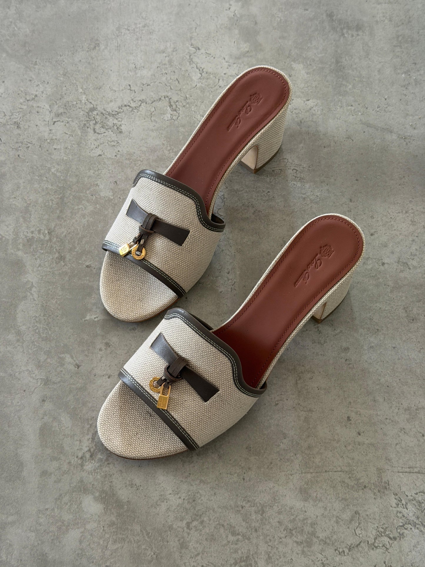 Loro Piana Brown Summer Charms 55 Sandals