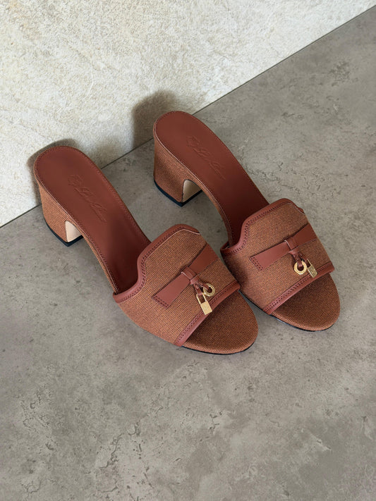 Loro Piana Brown Summer Charms 55 Sandals