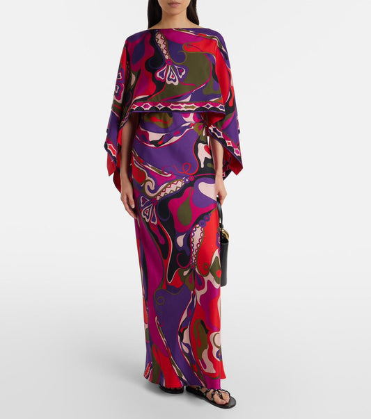 Pucci Pink Vivara-print Maxi Dress
