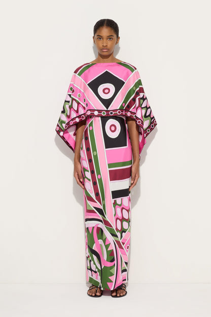 Pucci Pink Vivara-print Maxi Dress
