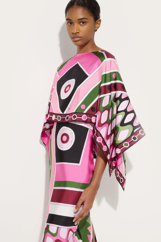 Pucci Pink Vivara-print Maxi Dress