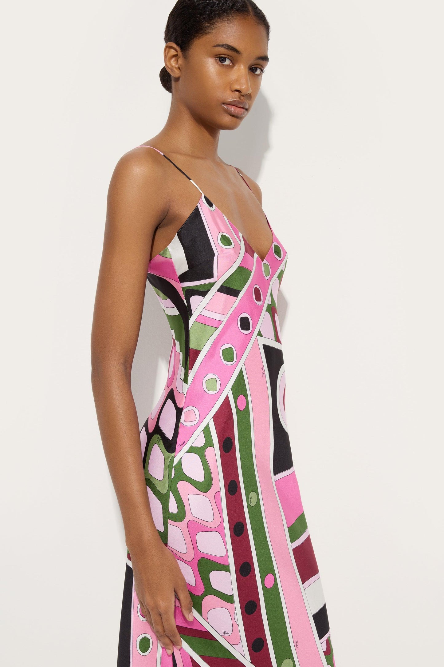 Pucci Pink Vivara-print Maxi Dress