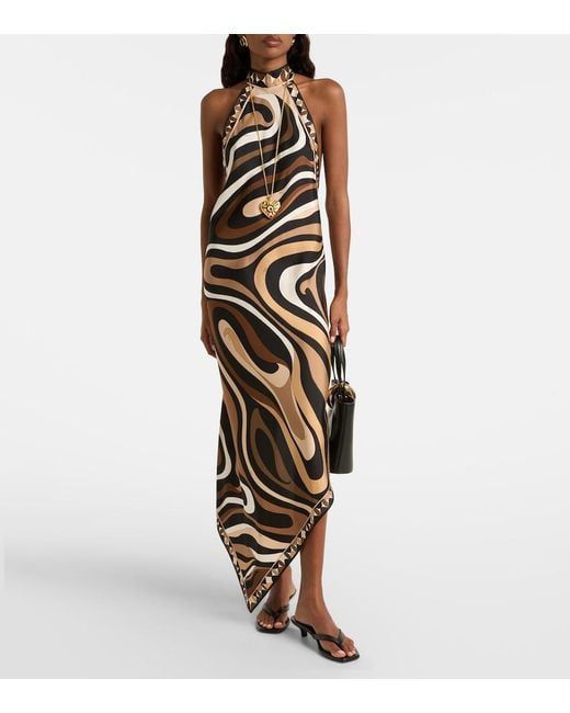 Pucci Marmo Print Long Dress