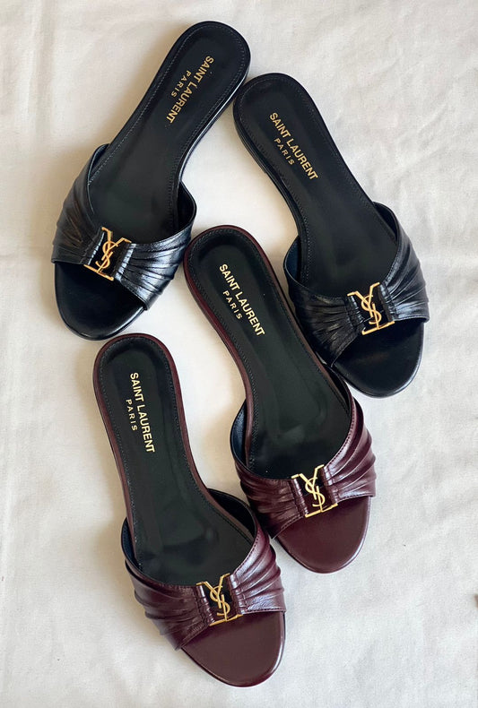 Saint Laurent Babylone slide sandals