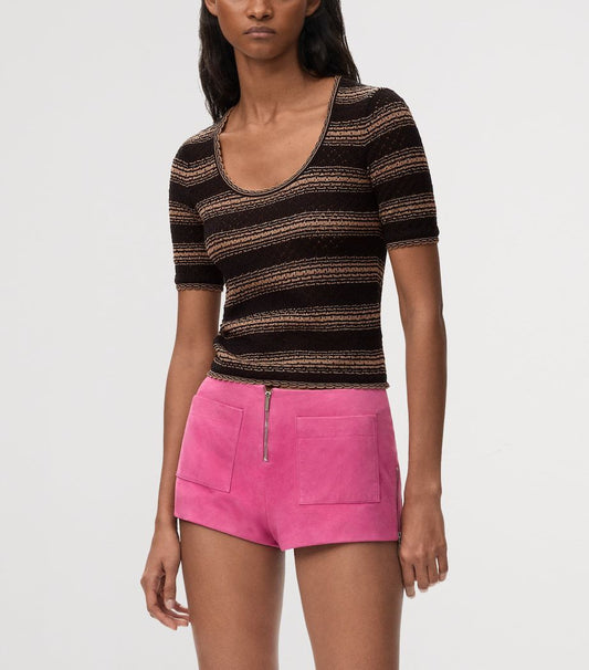 LOEWE Black x Paula's Ibiza Stripe Short-Sleeve Sweater