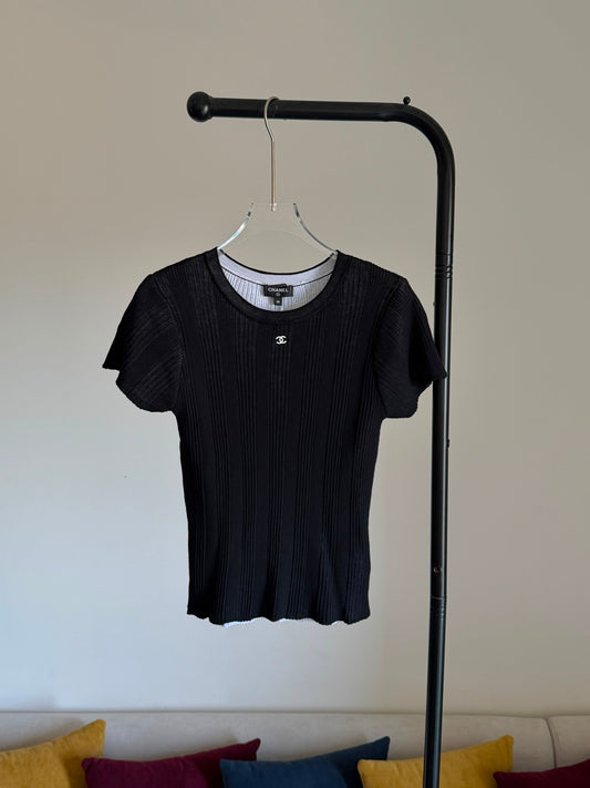 Chanel CC logo short sleeved shirt