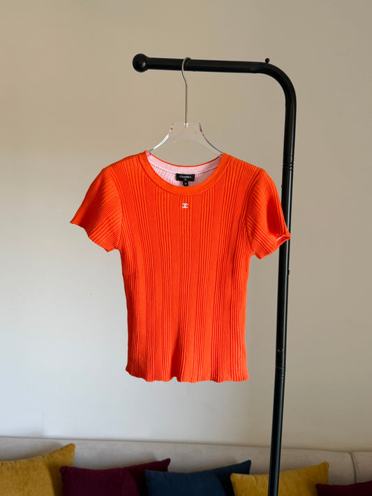 Chanel CC logo short sleeved shirt