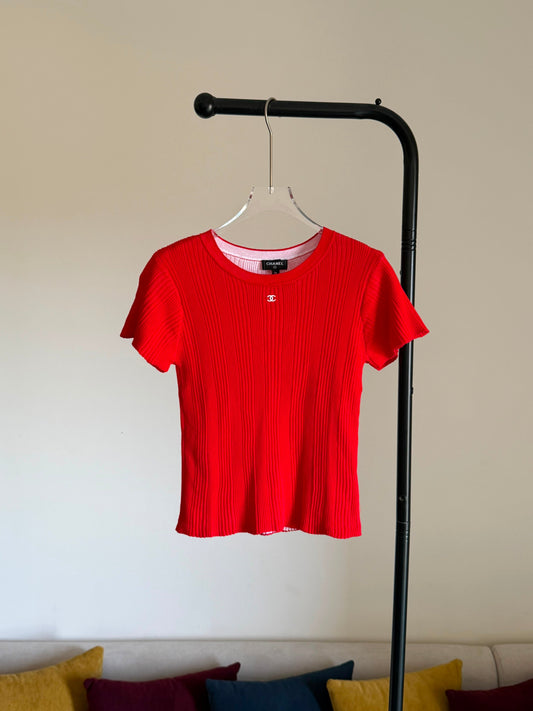 Chanel CC logo short sleeved shirt