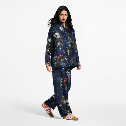 LV Dark Floral Print Pants & shirt