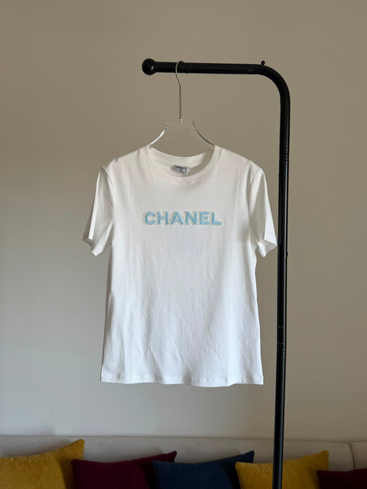Chanel Paris Text Logo T-Shirt