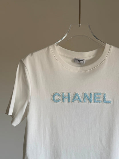 Chanel Paris Text Logo T-Shirt