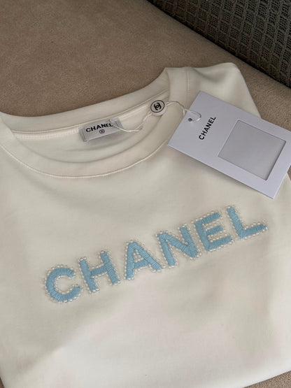 Chanel Paris Text Logo T-Shirt