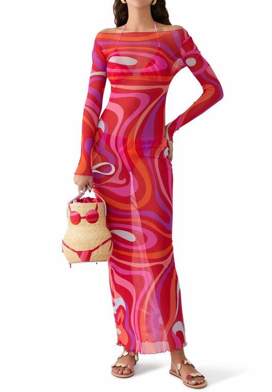 Pucci Pink Marmo-print Dress