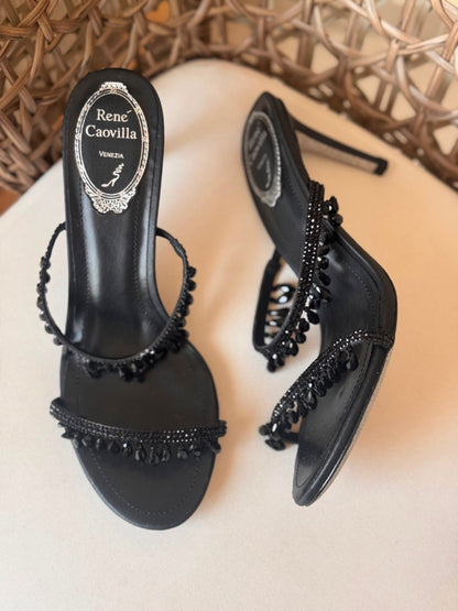 René Caovilla 80mm Chandelier Mules