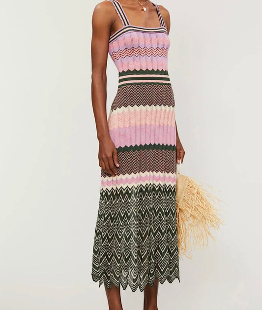 SANDRO Knit Dress With Stripes