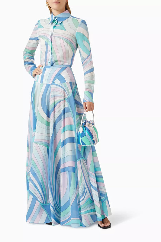 Pucci Blue Iride-print set
