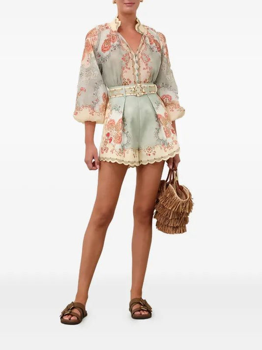 ZIMMERMANN Daylight puff-sleeves Blouse