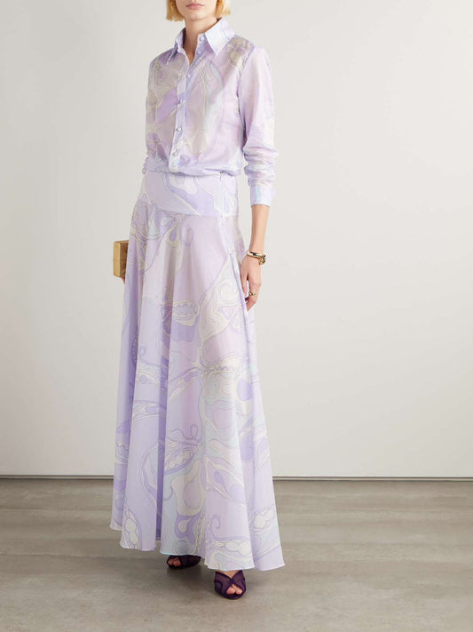 Pucci Purple Orchidee-print Maxi